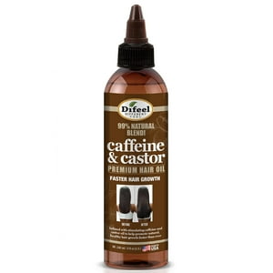 Aceite Capilar Difeel Premium 99% Cafeína Y Ricino Natural 240 Ml