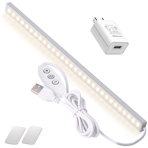 Barra de luz LED para debajo del gabinete DWEPTU de 30 cm regulable por USB