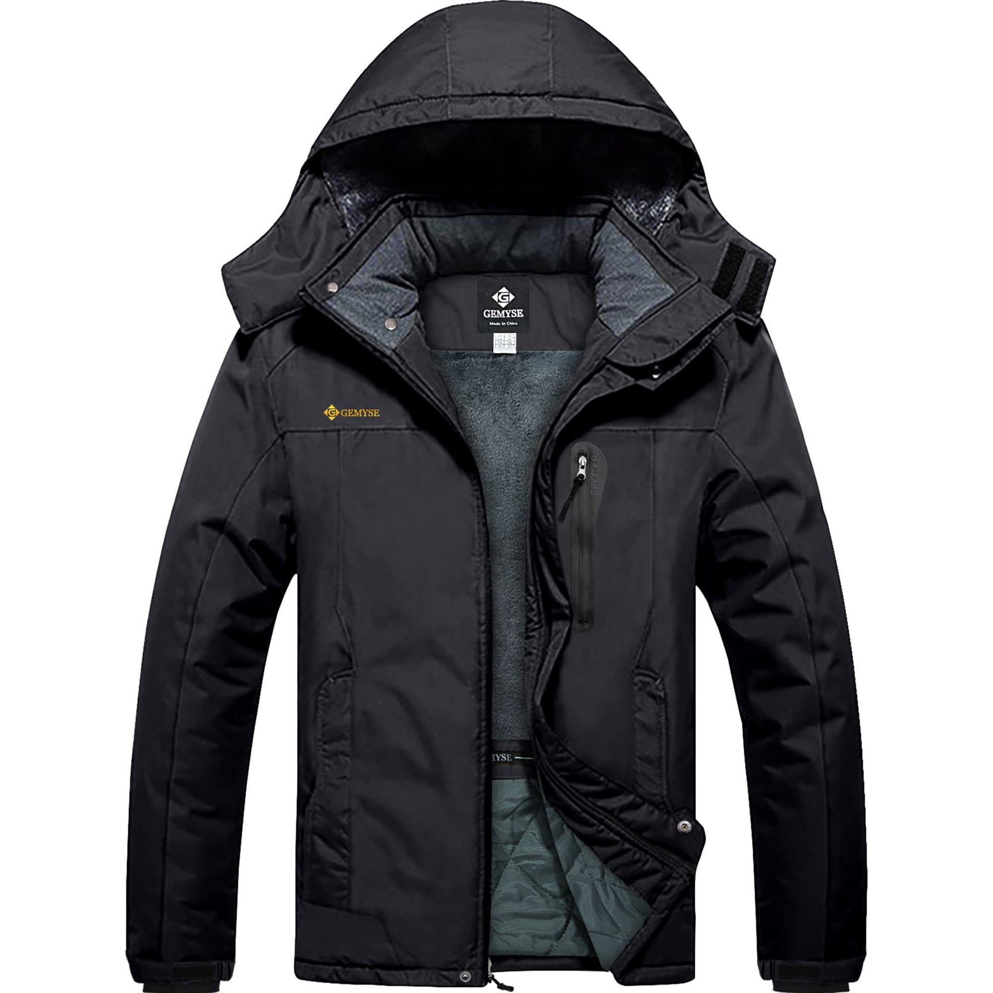 Chaqueta De Invierno Gemyse Para Hombre, Esquí, Nieve, Impermeable Y Resistente Al Viento, Color Neg