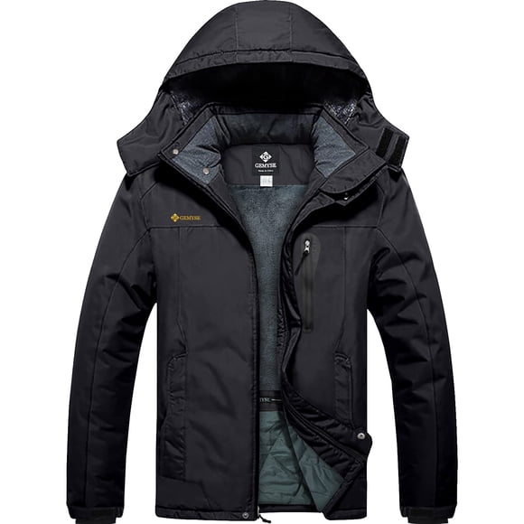Chaqueta de invierno GEMYSE para hombre, esquí, nieve, impermeable y resistente al viento, color neg