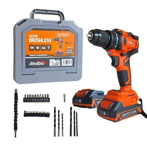 Redbo - Taladro Atornillador Inalámbrico Brushless Rb-20Blss-10Mm- C/ Mandril Metálico.