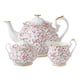 thumbnail image 1 of Juego de Té Royal Albert Rose Confetti de 3 Piezas con Banda Dorada, 1 of 6