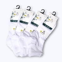 Genérico - Calcetines Largo Unisex Pack 12 Deportivos Blanco 100% Bambú
