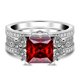 thumbnail image 1 of Anillos de Moissanita de 3 Quilates para Mujer, Anillos de Diamante Corte Princesa S925 de Plata Esterlina Color D VVS1, Opción Ideal para Cumpleaños, Aniversario y Ocasiones Románticas, 1 of 1