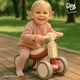 thumbnail image 5 of Triciclo Infantil con Luz y Sonido Bambi Burdeos GlowUp, 5 of 8