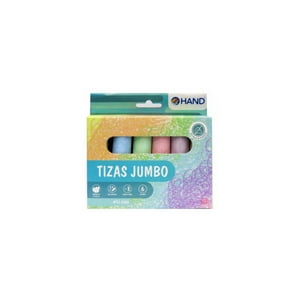 Hand - Tizas Pizarra Jumbo 6 Unidades Con 6 Colores - Sc