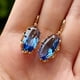 thumbnail image 5 of Gorgeous 18K Gold Plated Oval Faux Gemstone Earrings - Perfect Bridal Wedding Gift for Women, 5 of 5