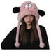 thumbnail image 1 of Gorro De Felpa Con Diseño De Perro Con Orejas, Kawaii Color Rosado, 1 of 3
