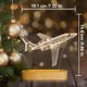thumbnail image 3 of Lámpara nocturna con forma de avión, ilusión 3D, mesa de madera, alimentación USB, 3 of 7