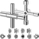 thumbnail image 1 of 2 piezas de llave de agua de 4 vías y 6 vías, llave de grifo, llave de mano, llave de esposas, kit de llave de uso general, herramienta de reparación multifuncional, llave de grifo de elevador, llave, 1 of 7