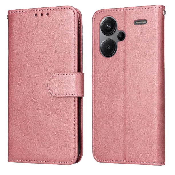 Funda Billetera para Xiaomi Redmi Note 13 Pro Plus 5G con Porta Tarjetas y Soporte Ajustable Rosa