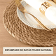 thumbnail image 3 of 6pcs manteles individuales redondos trenzados 35 cm, #2, 3 of 3