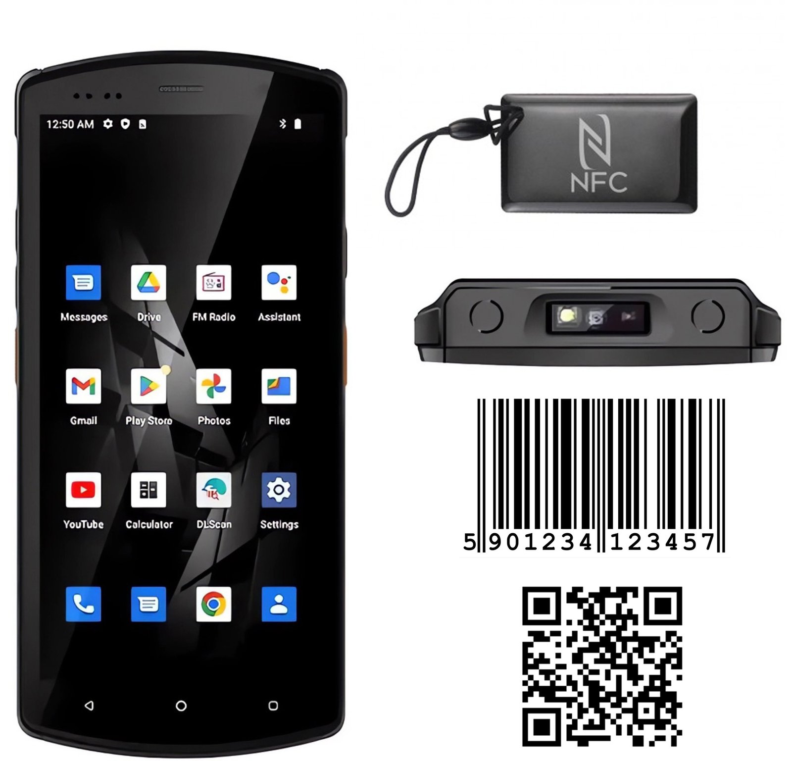 Doogee - Kt-Kp18 Pda Industrial Con Lector De Códigos De Barras, Rfid/Nfc 13.56Mhz, Android 12