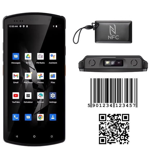 KT-KP18 PDA Industrial con Lector de Códigos de Barras, RFID/NFC 13.56MHz, Android 12