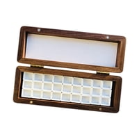 Bothyi - Caja Para Pintura De Acuarela Contenedor Para Pintura Paleta Para Pintura De Acuarela Bandeja Para Pintura 27 Rejillas Nogal