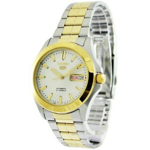 Seiko - Reloj Para Hombre Snkk94 Two Tone De Acero Inoxidable Analógico Con Esfera Blanca