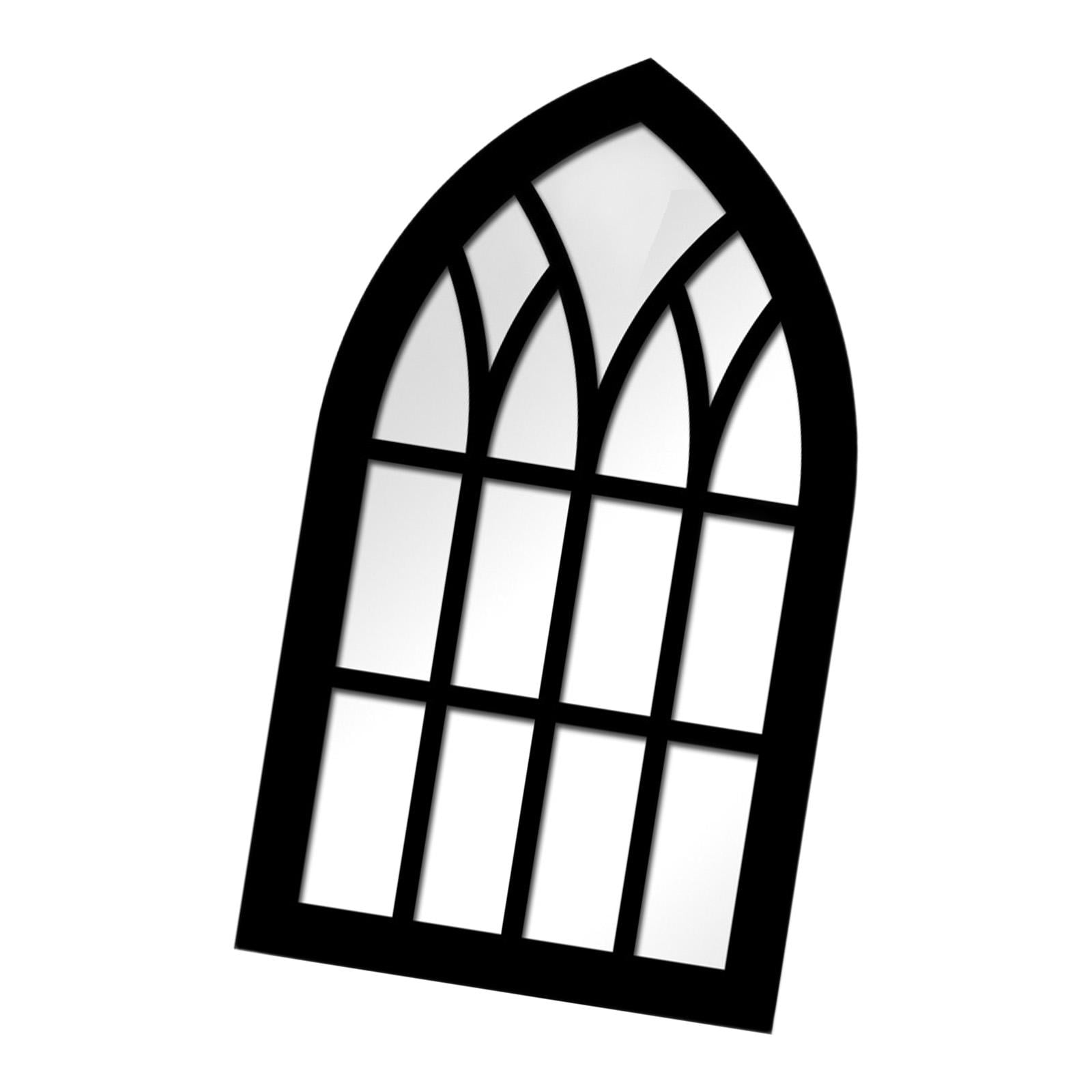 Gazechimp - Espejo De Ventana Arqueado Espejo De Arco Con Paneles De Ventana Sencillo Para Tocador Dormitorio Estilo Repisa B
