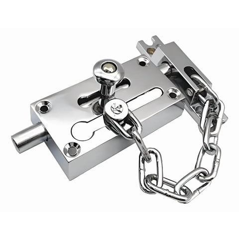 Genérica - Cerradura Cadena Seguridad Antirrobo Pestillo Puerta De Acero Inoxidable