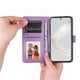 thumbnail image 3 of Funda tipo cartera FOXDOCK para Huawei Nova 11 Pro , diseño girasol en relieve, cuero PU, cierre magnético, soporte y tarjetero, 3 of 5