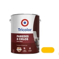 Látex Mate Paredes Y Cielos 1Gln Amarillo Tropical - Tricolor