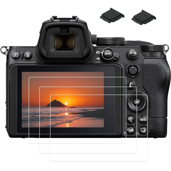 Protector de pantalla PCTC para Nikon Z5 (pack de 3) + Cobertura para zapata caliente