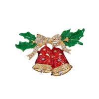 Magideal - Broche De Navidad Elegante, Broche De Solapa, Insignia, Broche De Tela, Accesorios Decorativos, Joyería Para Mochilas, Sombreros, Turbantes, , Campana De Viento Carillón De Viento