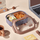 thumbnail image 2 of 1pc, Bear Stainless Steel Lunch Box - Divided Bento Box for Students, Office Workers, and Outdoor Adventurers - Keeps Food Fresh and Organized with Lid, 2 of 2