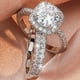 thumbnail image 1 of 2pcs/set Stylish Women's Wedding Rings - Perfect for Promise, Anniversary, Engagement, and Valentine's Day Gifts, 1 of 5