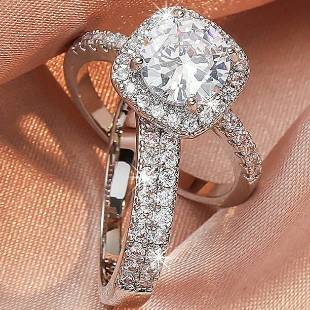 2pcs/set Stylish Women's Wedding Rings - Perfect for Promise, Anniversary, Engagement, and Valentine's Day Gifts