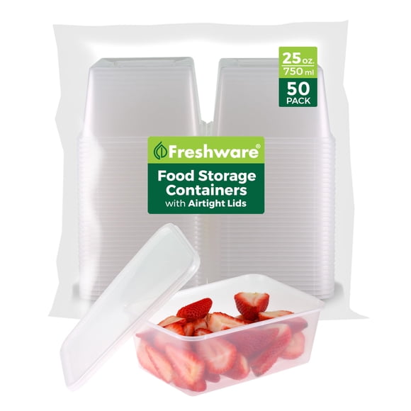 Contenedores Freshware para alimentos 750 ml, paquete de 50, sin BPA