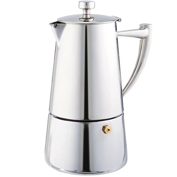 Cafetera Italiana Cuisinox COF-10R de Acero Inoxidable para 10 Tazas