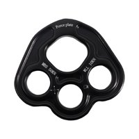 Magideal - Paw Rigging Plate Metálica Con Sistema De Múltiples Anclajes Placa De Protección Con 4 Agujeros Accesorio De Rescate Y Descenso Herramienta Portátil Negro