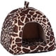 thumbnail image 1 of Daycount® - Cama plegable para perro o gato, cálida y suave, ideal como cueva para cachorros, 5 tamaños (grande, leopardo), 1 of 6