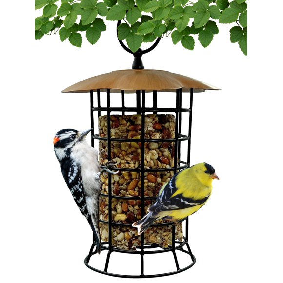 Alimentador de sebo Songbird Essentials con techo de cobre