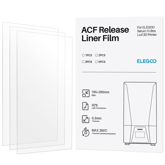 Release Liner Film ELEGOO ACF para la impresora 3D Saturn 3 Ultra Resin
