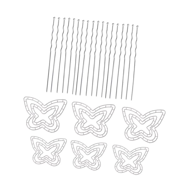 Corona de tiburón de arreglo de arreglo de arreglos de arreglos de la formación de accesorios artesanales DIY año Nuevo Decoración del hogar Valentín 6x mariposa