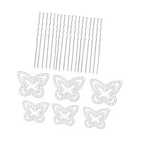 Magideal - Corona De Tiburón De Arreglo De Arreglo De Arreglos De Arreglos De La Formación De Accesorios Artesanales Diy Año Nuevo Decoración Del Hogar Valentín 6X Mariposa