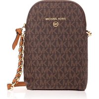 Cartera Crossbody Michael Kors Jet Set Charm North/South Marrón Acorn