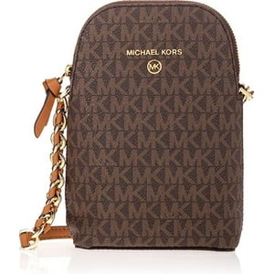 Cartera Crossbody Michael Kors Jet Set Charm North/South Marrón Acorn