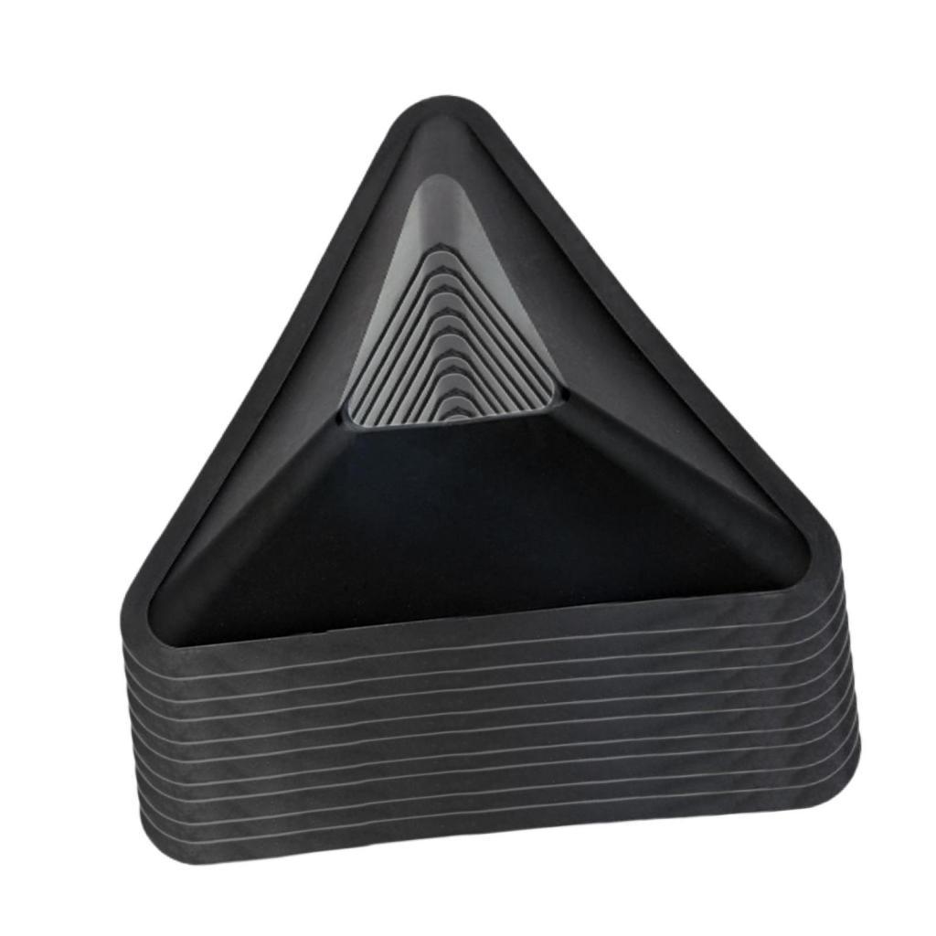 Ioensy - 10 Uds. Conos De Entrenamiento Triangulares De Fútbol Jardín Flexible Agilidad Entrenamiento De Fútbol Negro