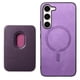thumbnail image 5 of Funda de Cuero Magnética con Tarjetero para Samsung Galaxy S23 Plus Cubierta Delgada Morado, 5 of 5