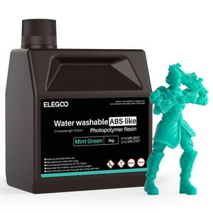 Impresora 3D De Resina Elegoo, Lavable Con Agua, Tipo Abs, Color Verde Menta, 2 Litros