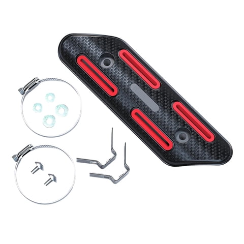 Magideal - Protector Térmico Para Motocicleta, Cubierta Protectora Térmica Para Motocicleta Con Abrazadera, Accesorios De Cubierta De Aislamiento Térmico Para Rojo