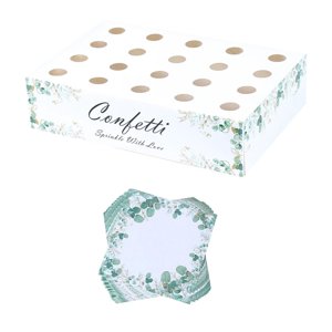 Bothyi - Conos De Confeti Y Caja De Soporte Conos De Papel Para Celebración De Bodas De Aniversario 20 Agujeros Verde