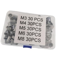 Magideal - 150Pcs Rivet Mother -Kit De La Cabeza De La Cabeza Plana Tuercas De Operación De La Cabeza En La Casa M3 M4 M5 M6 M8 Para Automotriz Mecánica Y Otros