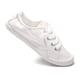 thumbnail image 4 of Zapatillas de lona blancas sin cordones de caña baja para mujer BENEKER talla 10, 4 of 7