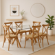 thumbnail image 2 of Comedor mesa de vidrio cross 140x90 + 6 sillas Crossback Madera, 2 of 10