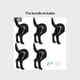 thumbnail image 1 of (2pcs/set) Dog Tail Wall Hook, Wall Decoration Hook, Creative Hook, Two Installation Methods Suitable For Office Hanging Coat Cloth Towel Key Decoration Wall, 1 of 5