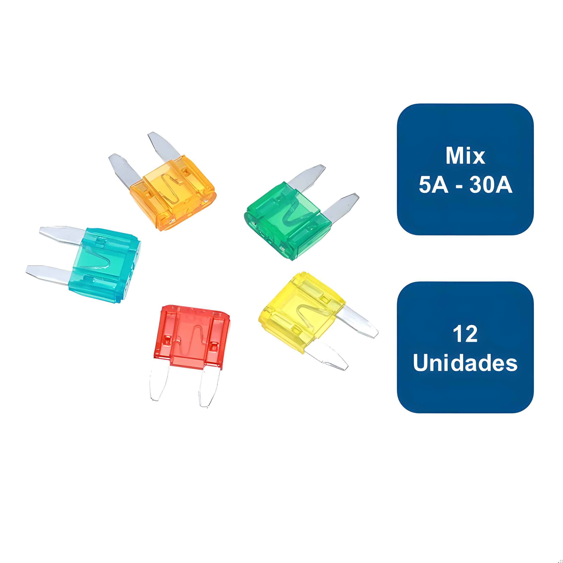 Fusible Tipo Enchufe Mini Mix 5-30A 12Un. - Rukafe Basics