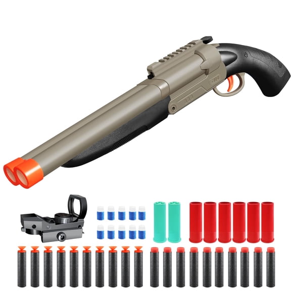 Pistola de juguete Bugrtey de doble cañón con mira Soft Bullet Boys